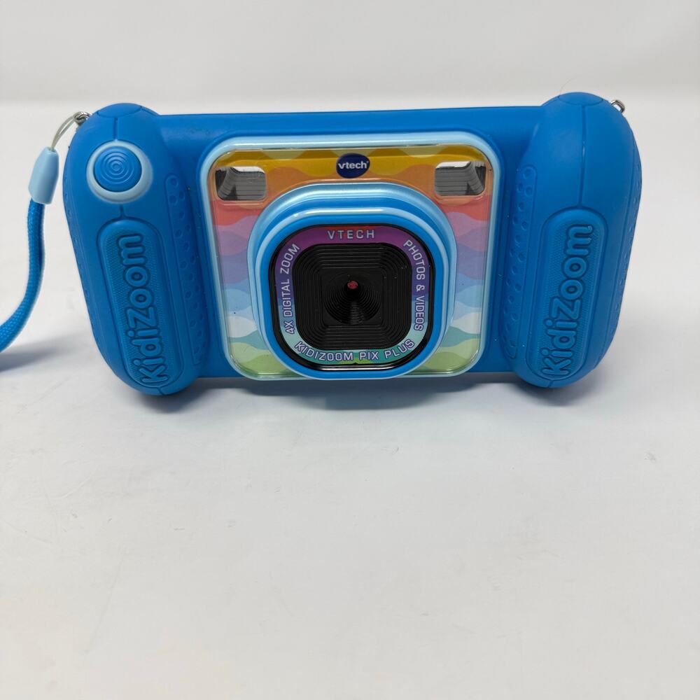 VTech KidiZoom‎ Camera Pix Plus Blue Kids Digital 2MP 4X Zoom Case Tested Works